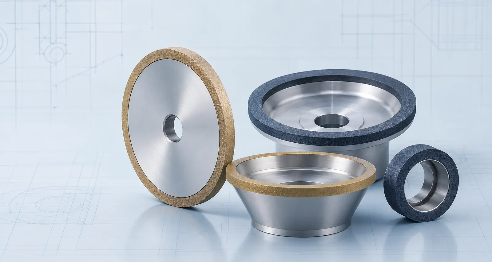 Illustrative Diamond and CBN grinding wheel configurations
